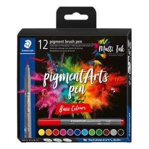 Picture 1 of Brushpen Staedtler PigmentArts set à 12 kleuren