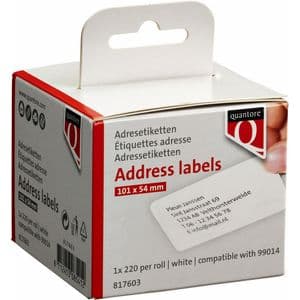 Picture 1 of Labeletiket Quantore 99014 54x101mm adres wit