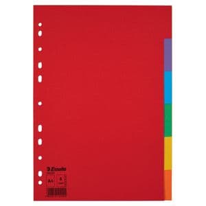 Picture 3 of Tabbladen Esselte Economy A4 6-delig karton 11-rings assorti