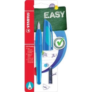 Picture 1 of Vulpen STABILO Easybuddy rechtshandig medium donkerblauw/lichtblauw blister à 1 stuk
