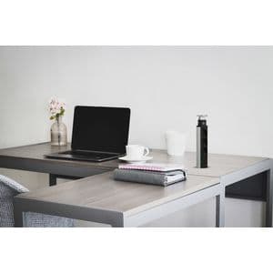 Picture 2 of Stekkerdoos Brennenstuhl toren 3vdig incl 2 USB 2 meter zwart/zilver
