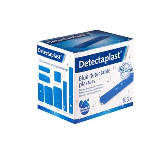 Picture 3 of Waterafstotende blauwe pleister Detectaplast 19x72mm 100 stuks