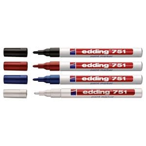 Picture 1 of Paintmarker edding 751 op oliebasis 1-2mm pastel rood