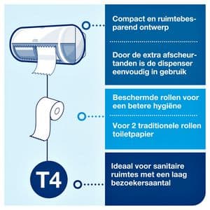 Picture 4 of Toiletpapier Tork T4 Advanced 2-laags 200 vel wit 472161