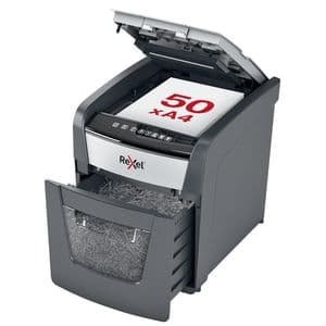 Picture 2 of Papiervernietiger Rexel Optimum Auto+ 50X P4 snippers 4x28mm