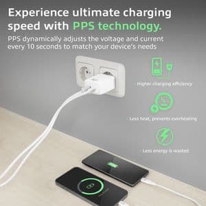 Picture 3 of Oplader ACT 20w 2-poorts usb a+c wit