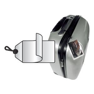 Picture 1 of Label bagage Djois 3L 11120 72x123mm met nylonkoord transparant 10 stuks