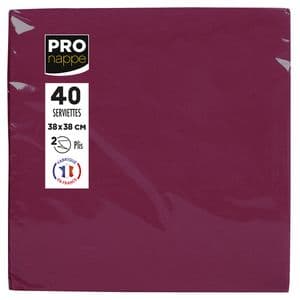 Picture 1 of Servet Pronappe 1/4 vouw 2-laags 380x380mm 40 vel bordeauxrood