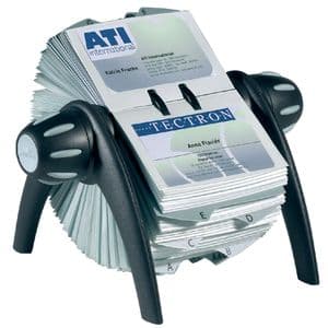 Picture 1 of Visitekaartenmolen Durable Vegas Visifix incl 200 hoesjes zwart