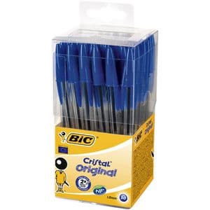 Picture 3 of Balpen Bic Cristal medium blauw in tubo verpakking