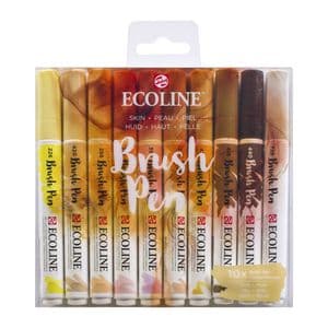 Picture 1 of Brushpen Talens Ecoline set à 10 stuks huid