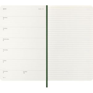 Picture 3 of Agenda 2026 Moleskine 12M Planner Weekly 7dagen/1pagina large sc myrtle green