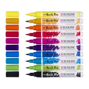 Picture 2 of Brushpen Talens Ecoline set à 10 stuks primair