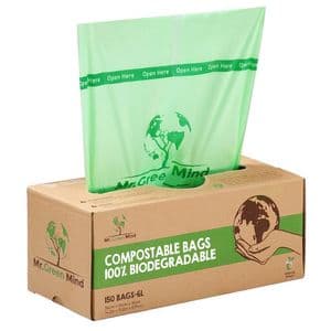 Picture 1 of Afvalzak bio Mr.Green Mind 36x35cm 6 liter dispenser 150 stuks
