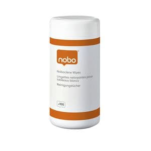 Picture 1 of Whiteboard reinigingsdoekjes Nobo pot met 100 stuks