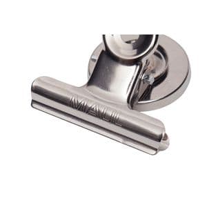 Picture 2 of Papierklem MAUL Bulldog met magneet 40mm zilver 2 stuks