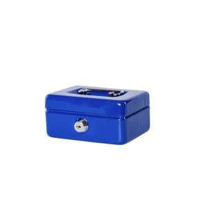 Picture 1 of Geldkist MAUL met muntgleuf en slot 125x95x60mm blauw