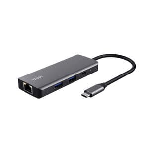 Picture 1 of Adapter Trust Dalyx 6-in-1 USB-C multipoort grijs