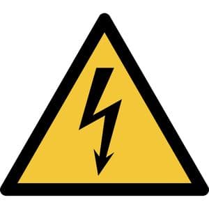 Picture 1 of Pictogram bordje Djois Waarschuwing: elektrische spanning geel