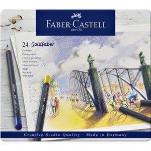 Picture 1 of Kleurpotloden Faber-Castell Goldfaber assorti blik à 24 stuks