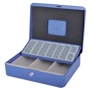 Picture 1 of Geldkist Pavo met muntsorteerbak 300x240x90mm blauw