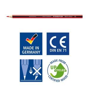 Picture 2 of Kleurpotloden Staedtler Noris classpack à 144 stuks 12 kleuren + 3 puntenslijpers gratis