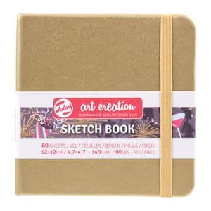 Picture 1 of Schetsboek Talens Art Creation 80 witte vellen 140gr 120x120mm witgoud