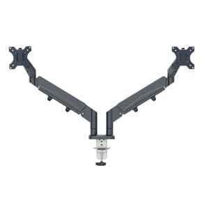 Picture 1 of Monitorarm Leitz Ergo ruimtebesparend dubbel donkergrijs