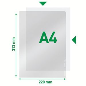 Picture 4 of Insteekmap L-model Leitz Premium lasnaad copy safe 0.15mm PVC A4 transparant 100 stuks