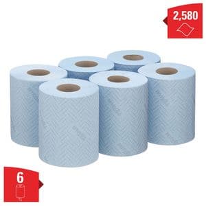 Picture 2 of Poetspapier WypAll L10 1-laags 430 vel blauw 6223