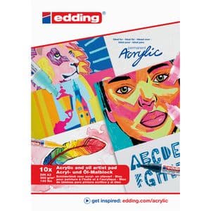 Picture 1 of Olie- en Acrylblok edding 30010 A3 10 vel 300 gram wit