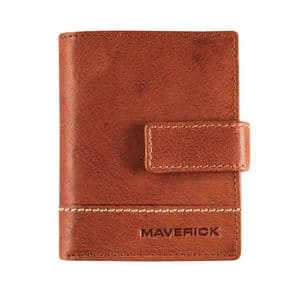 Picture 1 of Kaarthouder Maverick Rough Gear super compact RFID leer cognac