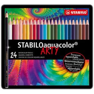 Picture 1 of Kleurpotloden STABILO 1624 aquacolor assorti blik à 24 stuks
