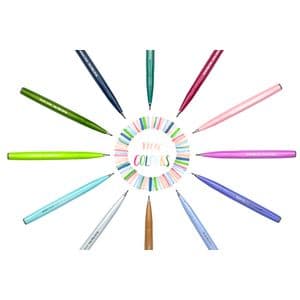 Picture 4 of Brushpen Pentel Sign SES15C pastel assorti 12 stuks