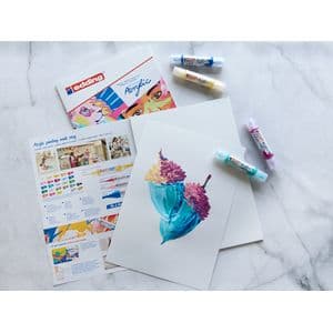 Picture 2 of Olie- en Acrylblok edding 30010 A3 10 vel 300 gram wit