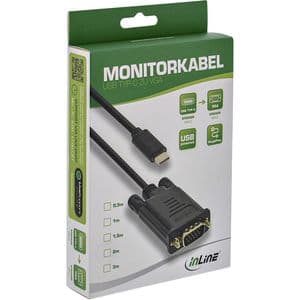 Picture 2 of Kabel inLine USB-C VGA 3.1 M/M 2 meter zwart