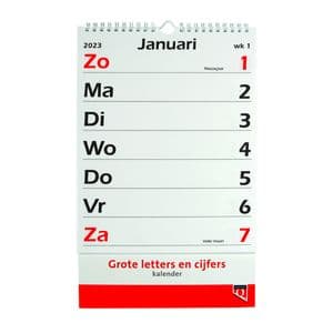 Picture 1 of Kalender 2027 met grote letters en cijfers Quantore