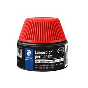 Picture 1 of Viltstiftvulling Staedtler Lumocolor permanent 15ml rood
