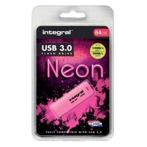 Picture 1 of USB stick 3.0 Integral Neon USB-A 64GB roze