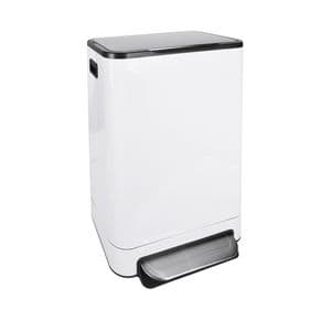 Picture 1 of Pedaalemmer Desq 40 liter RVS wit