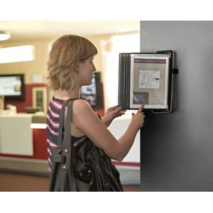 Picture 6 of Zichtpanelensysteem wand Tarifold VEO PP A4 met 10-tassen zwart