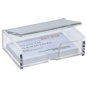 Picture 1 of Visitekaartbox Sigel VA112 voor 80 kaarten 90x58mm acryl glashelder