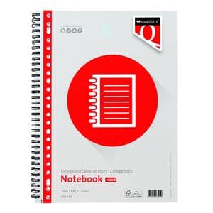 Picture 1 of Collegeblok Quantore A4 lijn 23-gaats 200 pagina's 70gr