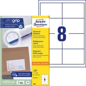 Picture 2 of Etiket Avery 3660 97x67.7mm wit 800 stuks
