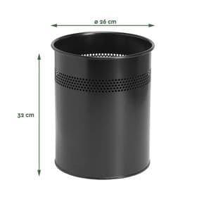 Picture 2 of Papierbak BRASQ 15 liter zwart