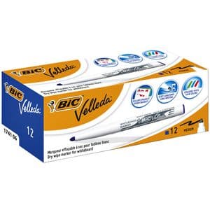 Picture 3 of Whiteboardmarker Bic Velleda 1741 rond medium blauw