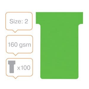 Picture 2 of T-kaart Nobo nr.2 48mm groen 100 stuks