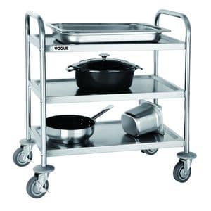 Picture 2 of Serveerwagen Vogue met 3 plateaus 82.5x71 cm RVS