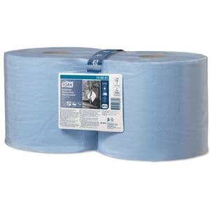 Picture 1 of Poetspapier Tork W2 Heavy-Duty Industrial Premium 3-laags 350 vel blauw 130081