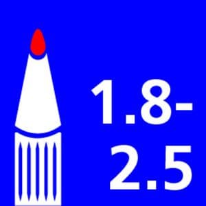 Picture 3 of Krijtstift Uni-ball chalk rond 1.8-2.5mm goud